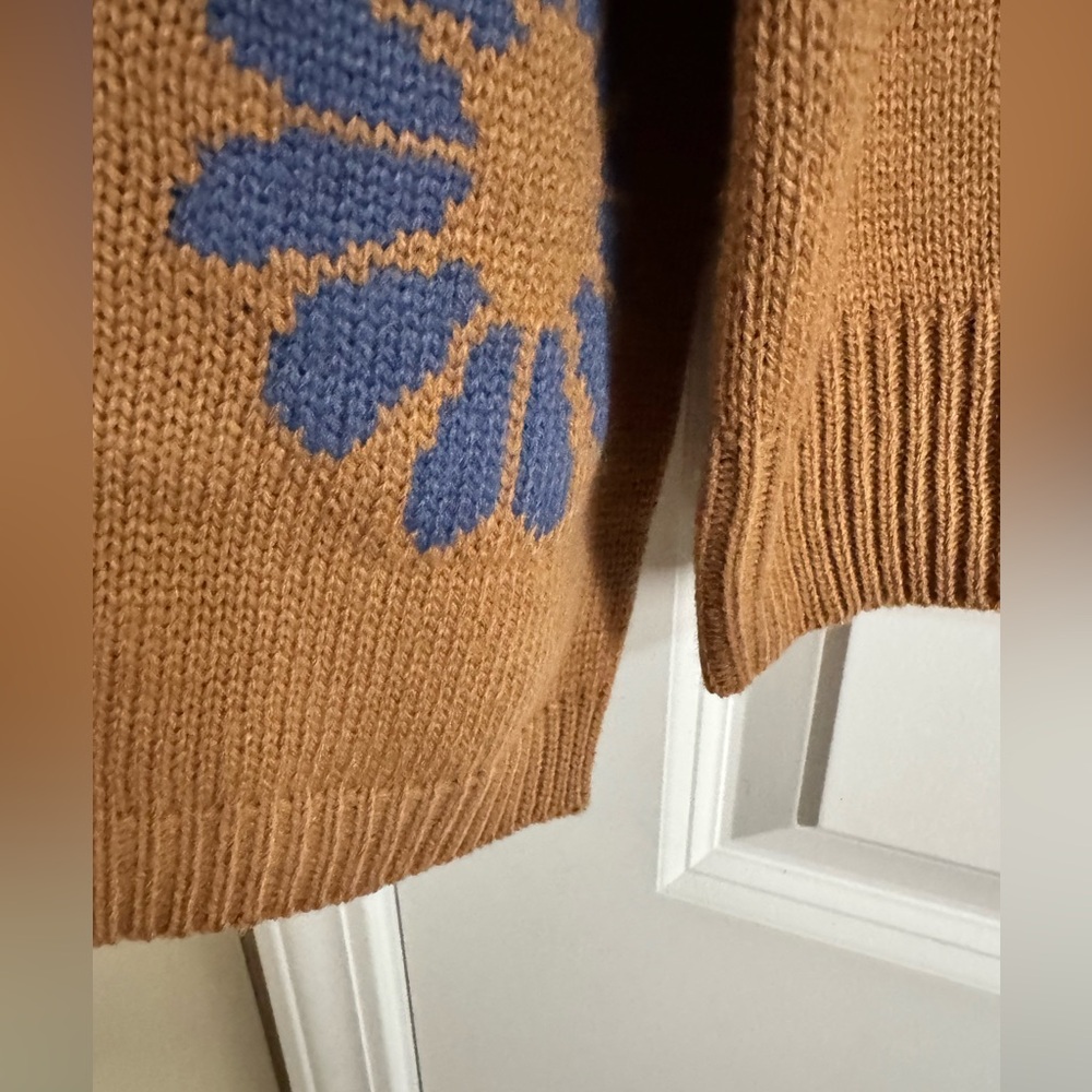 Retro Print Mock Neck Sweater - SKU 1054 - Picture 2 of 4